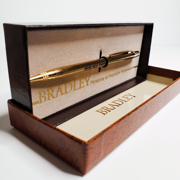 NIB Vintage 60s Bradley 'Astramatic' Gold Mech Pencil Gift Box 'Irvine Mesa Tow' - Picture 5 of 16